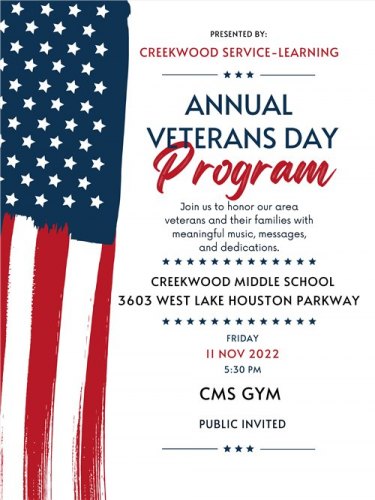 CMS Veteran's Day Service