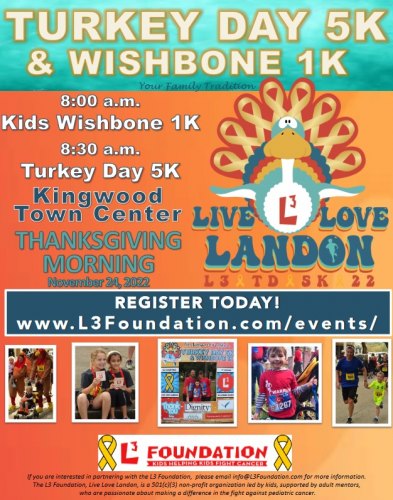 8th Annual Thanksgiving L3 Turkey Day 5k & Kids Wishbone