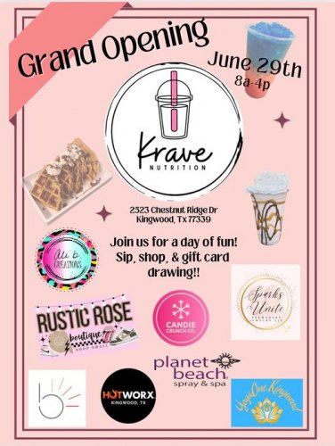 Sip & Shop at Krave Nutrition Grand Opening