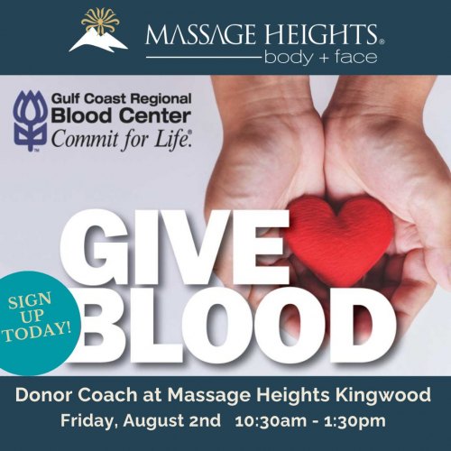 Massage Heights Kings Crossing 08/02/2024 Blood Drive