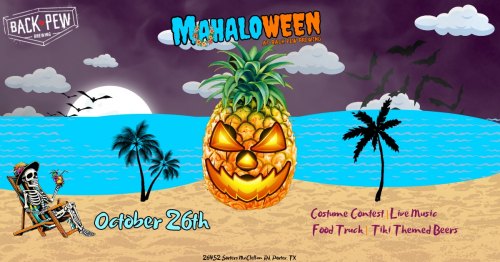 Mahaloween Party at Back Pew Brewery
