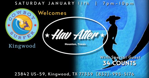 Live Music featuring Hav Atter at Cowboy Surfer