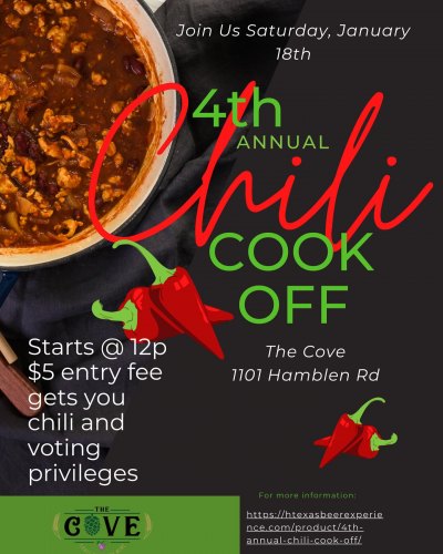 4th Annual Chili Cookoff at The Cove on Hamblen