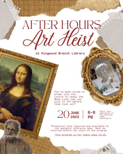 After Hours Art Heist at Kingwood Branch Library