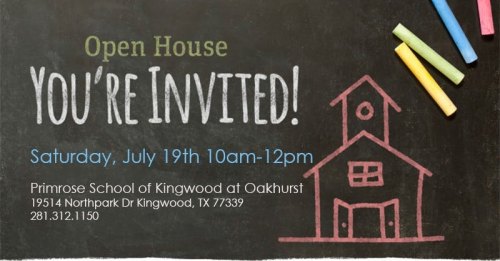 OPEN HOUSE - Primrose School of Kingwood at Oakhurst
