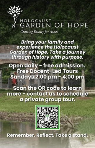 Docent-Guided Tours of The Holocaust Garden of Hope
