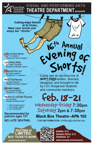 Evening of Shorts Theatre Production at Lone Star College - Kingwood