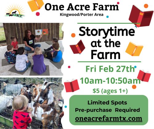 Storytime at the Farm at One Acre Farm