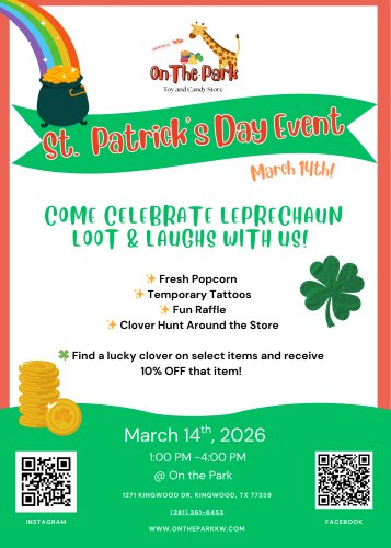 St. Patrick's Day Event at On The Park Toy and Candy Store