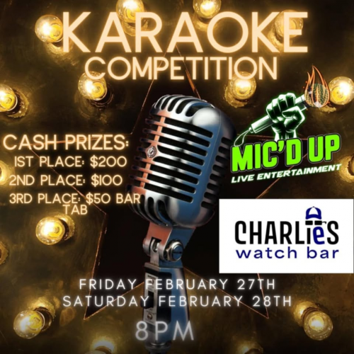 Karaoke Competition at Charlie’s Watch Bar