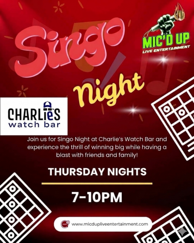 Singo Bingo Night at Charlie’s Watch Bar