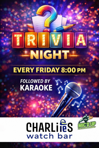 DJ V with Trivia & Karaoke at Charlie's Watch Bar
