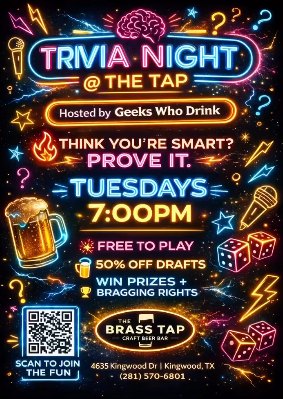 Geeks Who Drink Trivia at The Brass Tap