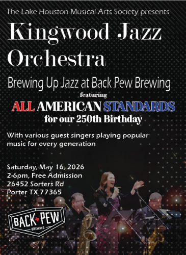 The Lake Houston Musical Arts Society Presents "Brewing Up Jazz" at Back Pew Brewing