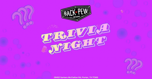 Texas Trivia Night at Back Pew Brewery