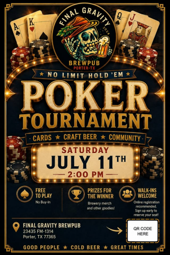 Poker Tournament at Final Gravity BrewPub