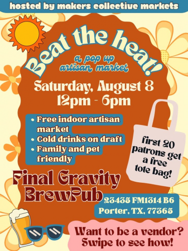 Pop Up Artisan Market at Final Gravity Brewpub
