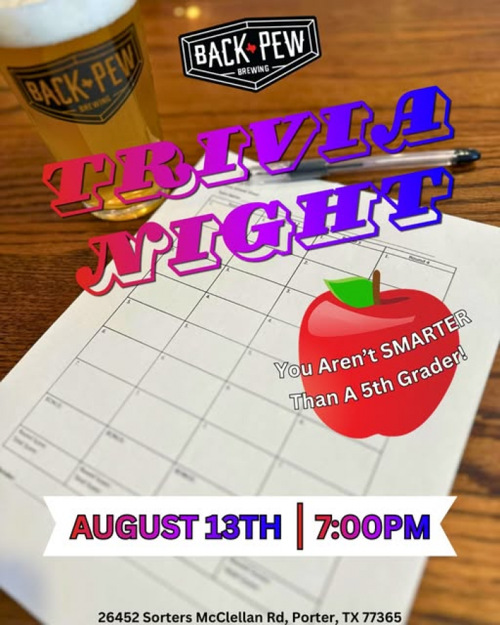 Trivia Night at Back Pew Brewery