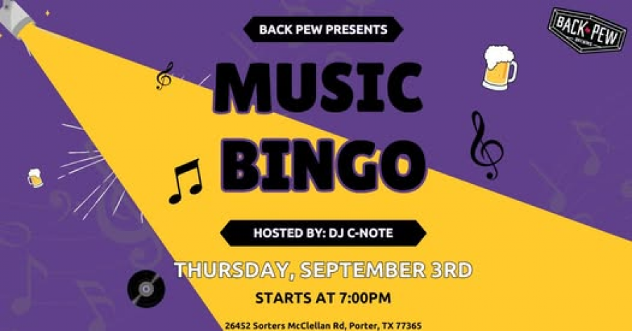 Music Bingo Night at Back Pew Brewery