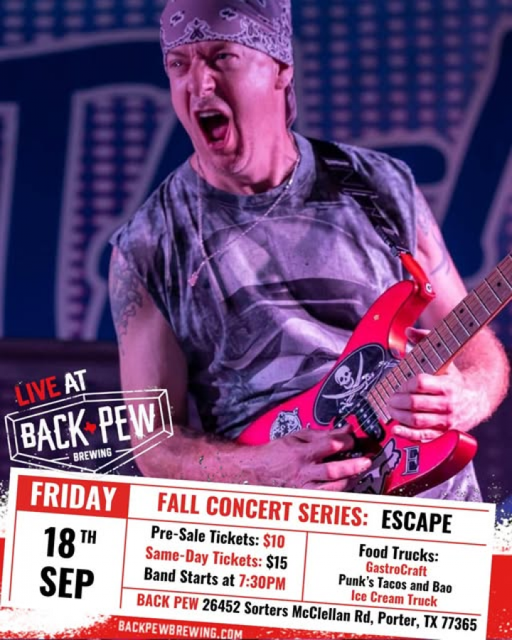 Back Pew Fall Concert Series: Escape