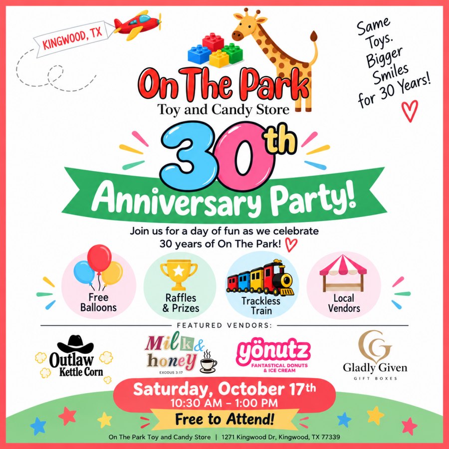 30 Year Anniversary Party! at On The Park Toys and Candy