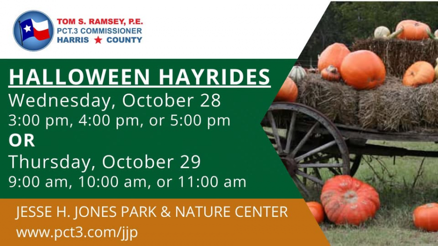 Halloween Hayrides at Jesse Jones Park