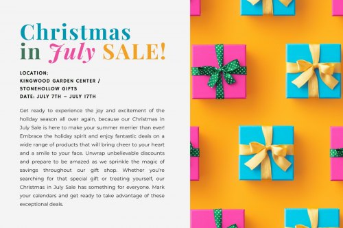 Christmas in July Sale