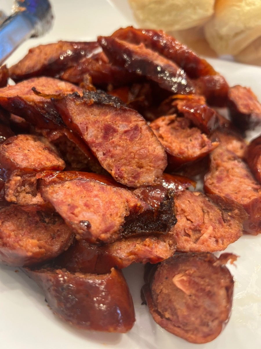 Smoked Pork Belly Burnt Ends & Sausage
