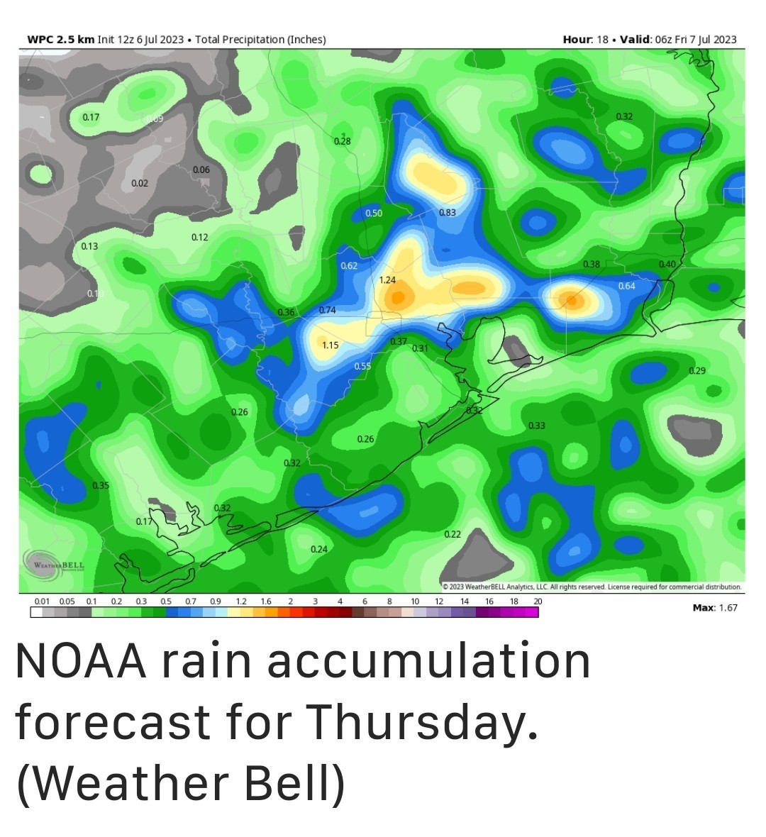 Today's stormy forecast