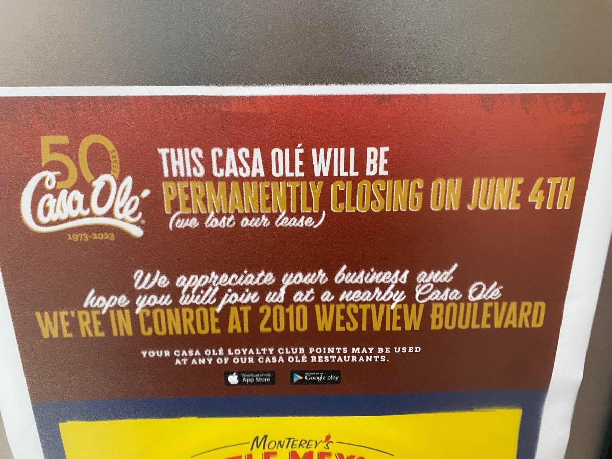 Casa Ole closing