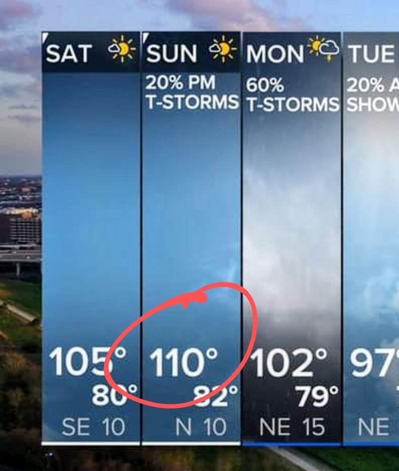 Record highs tomorrow