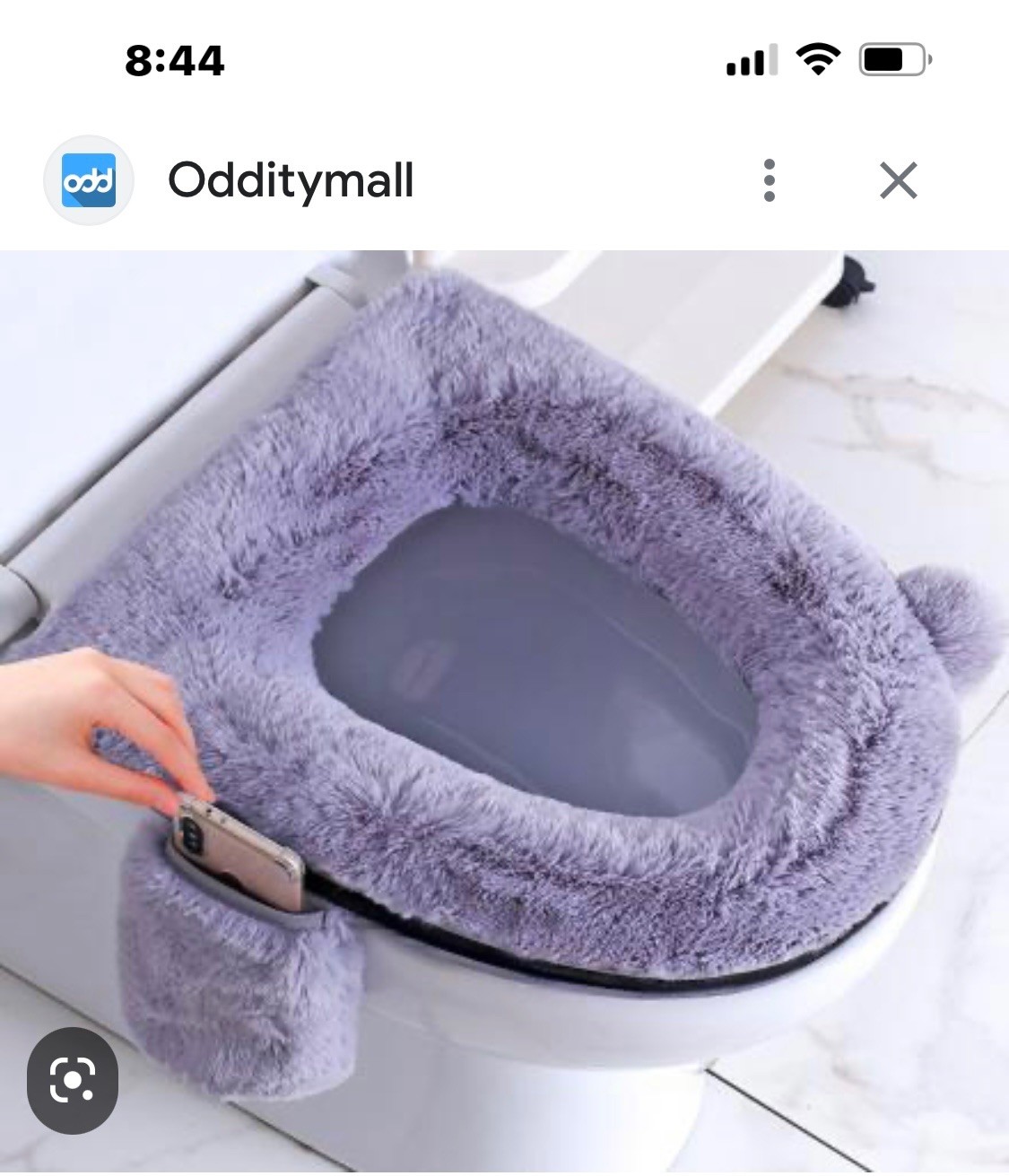 The toilet seat is so cold