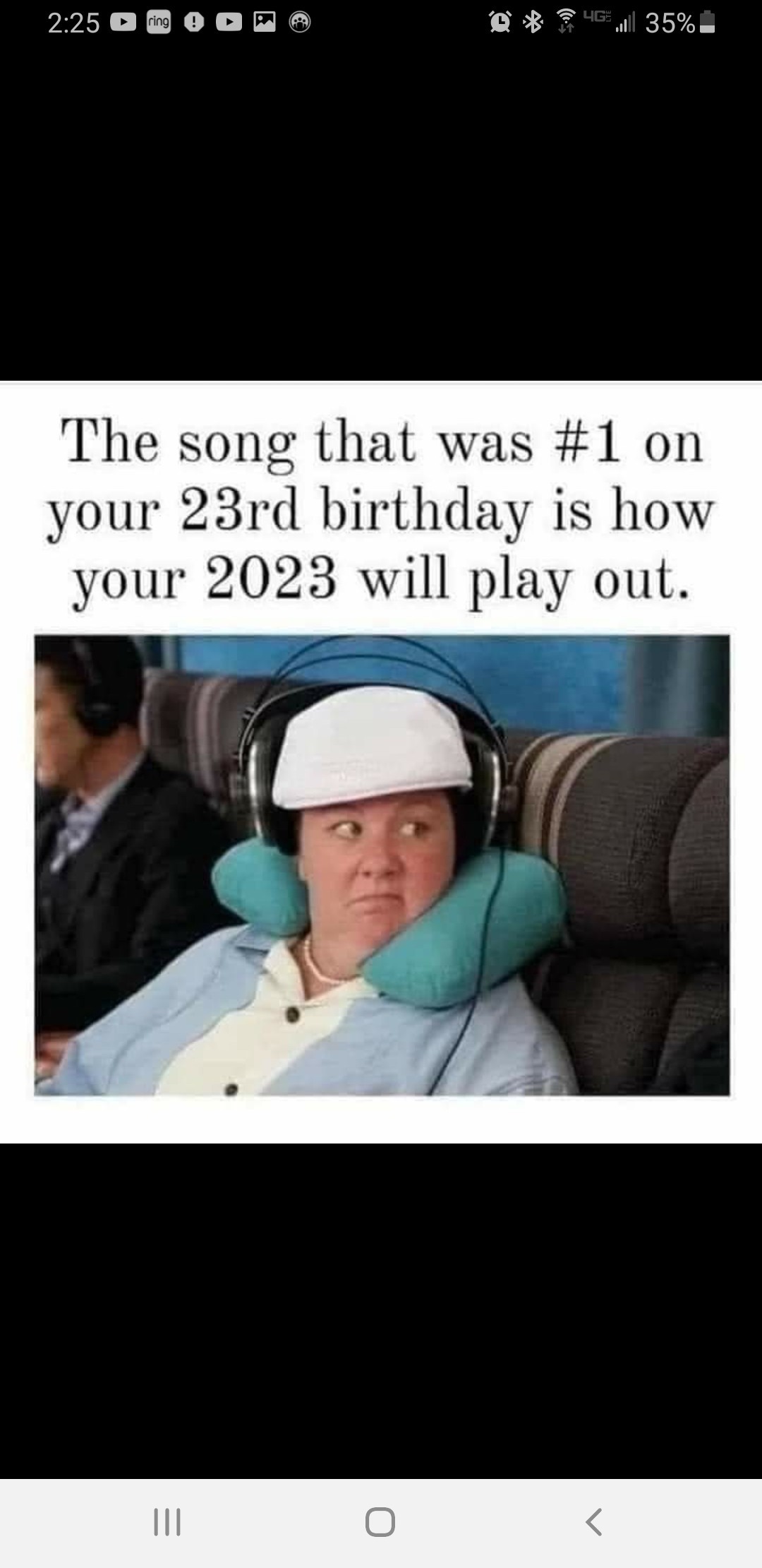 1 song on your 23 birthday