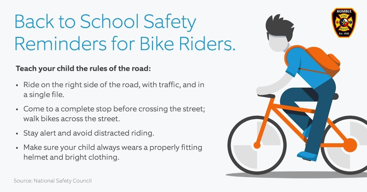 Back to School reminders about safe bicycle riding