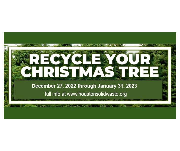 Christmas Tree Recycling at Kingwood Library Through January 31s